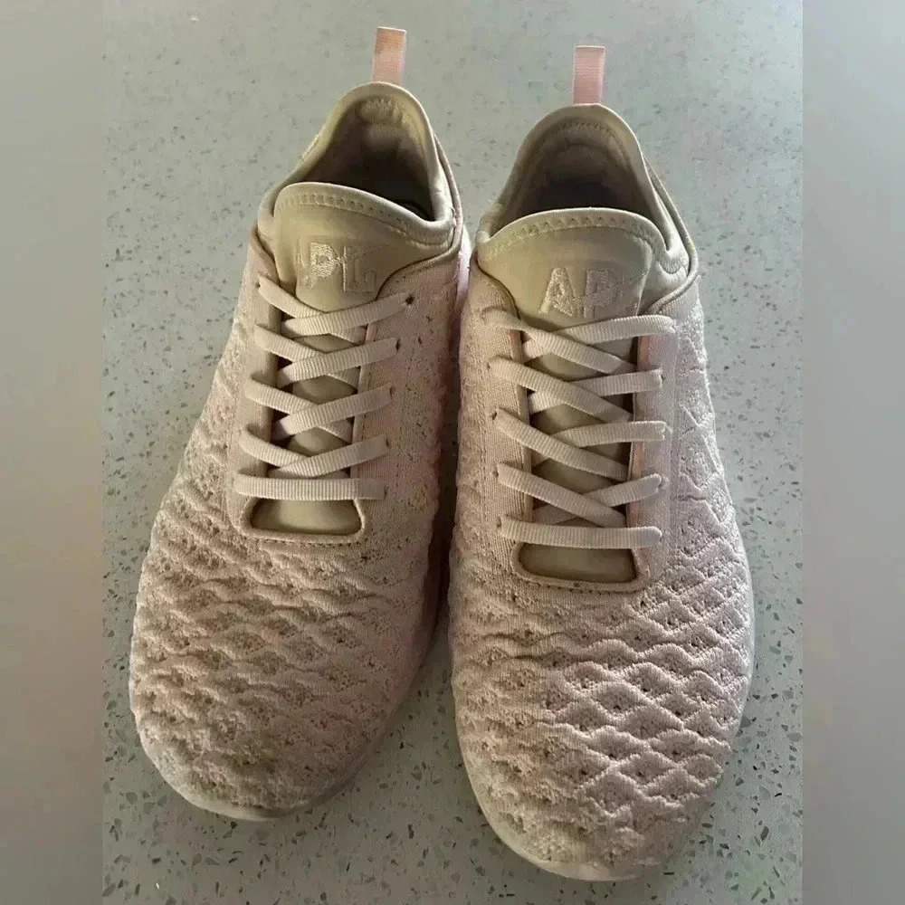 Women’s APL Techloom Phantom blush colored tennis shoe size 10